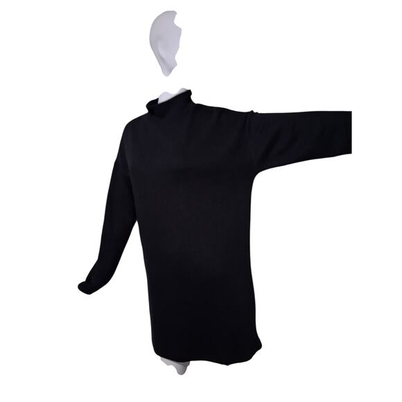 Zara Women's size Small Oversized Mini Whimsigoth Witchcore Mock Sweater Dress - Picture 3 of 12